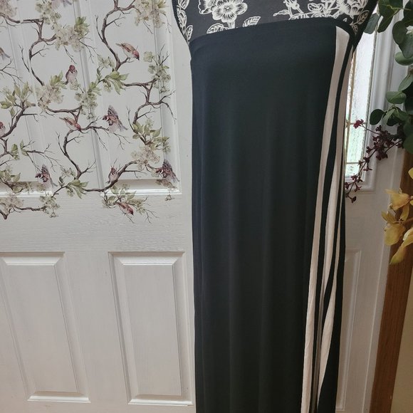 SIZE L ANA Black & White Sleeveless Sundress/Skirt Multi INVLN#121 - Picture 1 of 3